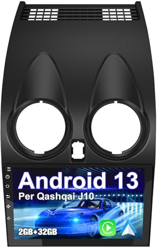 AWESAFE Autoradio Android 13 per Qashqai J10 (2G+32GB) 2006-2013 con CarPlay Android Auto MirrorLink Bluetooth FM RDS Comandi al Volante WIFI GPS Navigatore