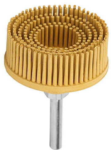 Cepillo de Taladro de Esmeril de Goma, Caucho Roloc, Soporte de Roloc de 3 M, Cepillo de Disco de Taladro Eléctrico de 2 Pulgadas, Cepillo Abrasivo de Goma de Esmeril, Cepillo de (Amarillo)