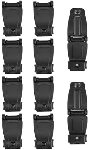 VIPERADE VAB2 10er-Pack Mehrzweck-Clip für 2,5 cm Molle-Gurtband, taktischer Karabiner zur Befestigung von Molle-Gurtbändern an Rucksäcken/Beuteln/Taschen (schwarz)