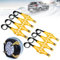 SSIMOO 8 Stück Auto Schneeketten,für Opel Adam Agila Ampera Ampera-e Antara Crossland-X,Verstellbare Universal,für Reifenbreite 165-275mm,Yellow
