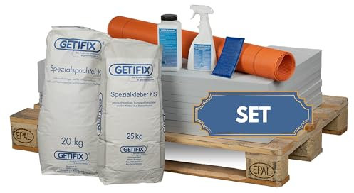 GETIFIX Klimaplatte-Set 50 mm für 15 m², feuchteregulierende Kalziumsilikatplatten, Dämmplatten, verbessert das Raumklima, Schimmelschutz