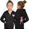 Little Ballerina Zip Hoodie - Zip Up Hooded Sweatshirt - Long Sleeve Cotton Hoodie - Zipper Top for Girls Casual Fashion for Children - Black - 3/4 years
