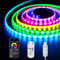 ShineBurky Striscia LED RGB Smart IC 2 metri, 5V COB Striscia LEDs Dimmerabile USB con Music Sincronizzazione APP Controllo, Strisce LED Adesive per PC Party Casa Bar Decorazione (Senza Adattatore)