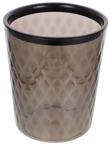 Luxshiny Bote Basura Transparente Cesto Basura Plástico Contenedor Basura Redondo Cubo Para Arreglos Para Baño Hogar Oficina A