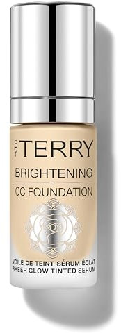 By Terry Brightening CC Foundation, Hydrating Serum Foundation, Ultra-Sheer Finish, Vegan & Cruelty Free, 2W, Light Warm