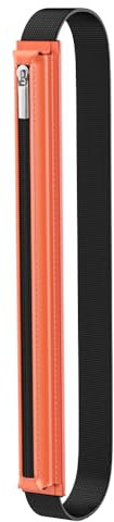 MoKo Pencil Case Fit Apple Pencil Pro, Apple Pencil (USB-C), Apple Pencil 1st/2nd Generation, Stylus Pencil Sleeve PU Leather Zipper Pouch with Elastic Band For 9.7-12.9 Tablet, Orange