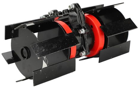 Rueda Universal de Deshierbe de Hierro y Aluminio de 9 Dientes para Cortacésped de 10cm de Diámetro, Accesorio Escarificador de Cultivador, con Fácil Instalación (26mm)