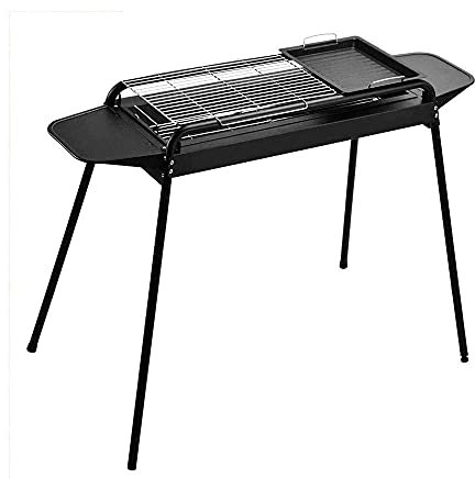 CLLBANT Barbacoa Parrilla Barbacoa Parrilla De Carbón Ahumador Barbacoa Plegable Portátil para Cocinar Al Aire Libre Camping Senderismo Picnics Tamaño Grande para 5-10 Personas