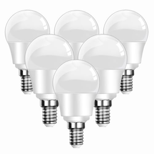 Ddlisu 2W E14 Golf LED Lampe, Energieklasse A, 3000K Warmweiß, G45/P45 glühbirnen, Leuchtmittel Entspricht 40W, Nicht Dimmbar, 470LM E14 Energiesparlampe,360° Abstrahlwinkel, 6 Stück