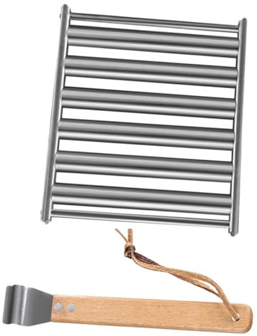 COLLBATH Edelstahl Wurstrolle Für Grill Lagerfeuergrills Rollrost Camping Zubehör Garten Grillrost Outdoor Grillaccessoire