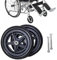 generisch 140-200mm Solide Ersatzräder-2 Stück Ersatzrad Rollator Vorderräder Schwarz/grau Ersatzräder Abriebfest Deaktivierte rutschfeste Gummiräder Rollstuhlzubehör(Black,7in/17cm)