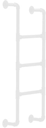 Scala in ferro resistente per finestre e pozzi per cantina, mansarda, mansarda, scala antincendio, sicura e facile per ingresso, letto a castello e camper, scala da 155 cm