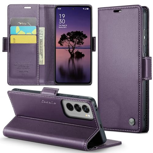 Phernykas Handyhülle für Oppo Reno 12 Pro Hülle Leder,Magnetische Klapphülle mit kartenfach und Standfunktion Smartphone Schutzhülle Lederhülle Oppo Reno 12 Pro Flip Book Case (Farbe)