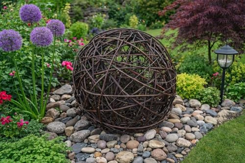 MIKONI Weidenkugel 15cm, Weidenkugel Weidenball Gartendeko Dekokugel Kugel Rebenkugel Dekobälle Garten 10-50cm (15cm)