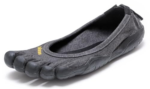 V I B R A M - Five Fingers - Classic ECO Women - offener Damen Slip On Zehenschuh/Barfußschuh/Wasserschuh (Black, EU Schuhgrößensystem, Erwachsene, Damen, Numerisch, M, 39)