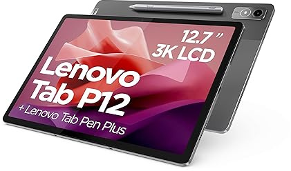 Lenovo Tab P12 Android Tablet | 12 inch 3K | 128GB | Lenovo Tab Pen Plus | WiFi 6 | 8GB RAM | Storm Grey | Designed for portable entertainment (Renewed)