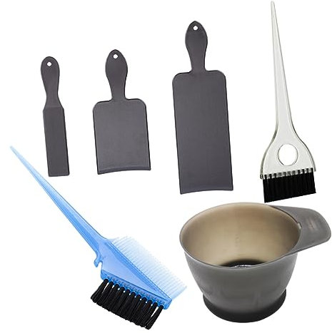 FRCOLOR 1satz Haarfärbe-werkzeugset Färbe-set Für Mit Schüssel Bürste Und Färbeplatten Professionelles Zubehör Für Und Salonanwendungen Schwarz Blau Transparent