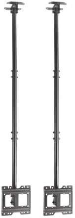 AISENS Soporte DE Techo Giratorio, INCLINABLE, Extensible para Monitor/TV 50KG DE 23-43, Negro (Paquete de 2)