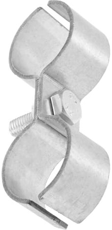 SHINEOFI Morsetto doppio tubo con fibbia a doppio tubo morsetti a tubo morsetto per tubi Ferro zincato Silver