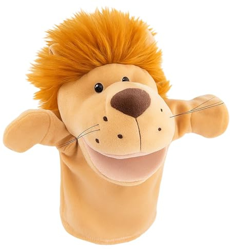 Handpuppen für Kinder, 25 cm Löwen Handpuppe, Ideal für Vorschulbildung, Geschichtenerzählen und als Geburtstagsgeschenk