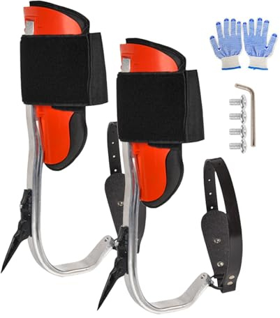 Manhegari - Crampones de trepa de árbol para trabajos arbóreos | Equipo portátil de escalada | Kit arnés seguro y robusto para supervivencia deportes jungla profesionales recolectando frutas