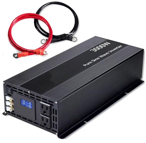 Onduleur Transformateur Onduleur Solaire 3000W À Onde Sinusoïdale Convertisseur 12V/24V/36/48V CC vers 120V/220V/230V/240V CA Tension pour Batterie Convertisseur(220V,Germany,12V)