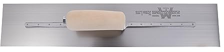 Marshalltown The Premier Line MXS205 20-Inch by 5-Inch Finishing Trowel with Curved Wood Handle