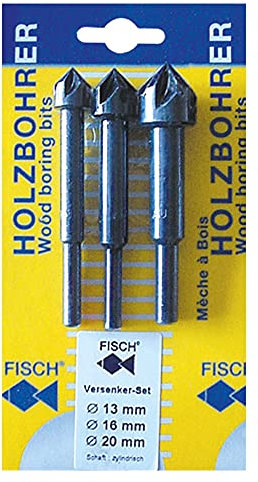 Fisch 0603S Krauskopfversenker-Satz, 90 Zoll 13-20x60/90 mm, 3-teilig