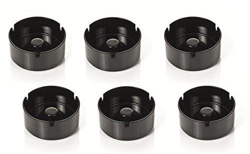 Aschenbecher Melamin 10 cm schwarz Set