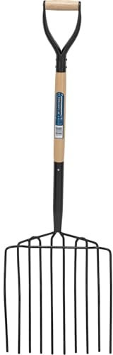Draper 34227 10 Prong Potato Fork with Wood Shaft and MYD Handle