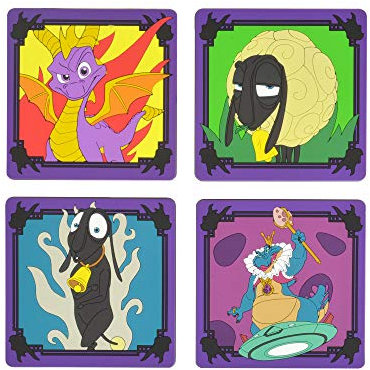 Official Spyro the Dragon Silicone Coasters (4 pack)