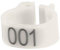 6 Farben 100 Teile / beutel 8 MM 001-100 Nummeriert Kunststoff Vogel Bein Bänder Ringe Hen Taube Bein Geflügel Taube Vogel Küken Papagei Clip Ringe Band[Weiß]Fütterungsgeräte