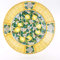 CEAR ceramiche - Piatto fangotto siciliano decorativo in ceramica (ø cm 34) di Caltagirone, decoro Limoni