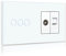 BSEED Touch Lichtschalter mit Steckdose 3 Fach 1 Weg mit Cat5 RJ45 Steckdose TV Antenne Koaxial und Ethernet Wandsteckdose Glas Platte Steckdose mit Lichtschalter Weiß