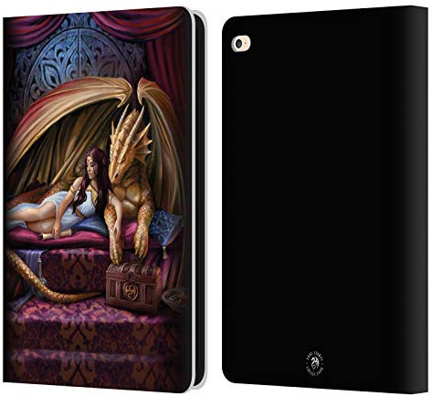 Head Case Designs Offizielle Anne Stokes Inner Sanctum Drachen 5 Leder-Wallet-Hülle Kompatibel mit Apple iPad Air 2 (2014)
