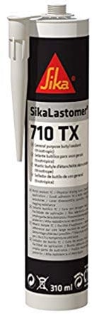 SIKA - Mastic pâteux à base de butyle pour joints d’étanchéité et calfeutrement - SikaLastomer 710 TX Noir - Carrosserie, camping-car et caravanes démontable - Résistant au vieillissement - 310ml