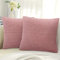 AMEHA Corduroy Blush Pink Velvet Cushions with covers included Pack of 2 (2 Covers 45 x 45 cm, 2 Inserts) Square throw Pillowcases with Invisible Zipper for Sofa Bed Livingroom 18”x18” inches