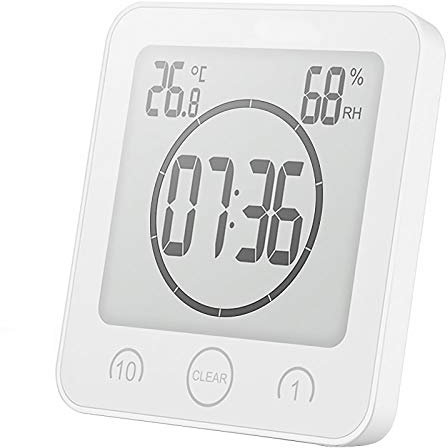 Nachar Indoor Digital Thermometer Hygrometer with Alarm Clock, Accurate Room Temperature Gauge Humidity Monitor with LCD Display, Max/Min Records for Home, Office, Baby Nursery Room