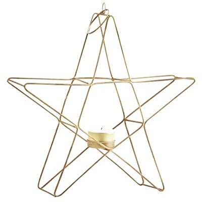 Madam Stoltz Teelichthalter Weihnachten Stern Gold