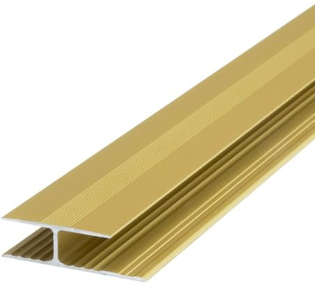 Dalsys 100cm Profilé de transition aluminium anodisé, rail sol carrelage, parquet or