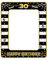 Andiker Aufblasbarer Bilderrahmen, Schwarzgold Happy Birthday Photo Booth Requisiten für Frauen Männer 30 Geburtstag Party Deko (Schwarzgold,30)