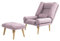 Grekpol Ohrensessel LILA - Sessel mit Hocker - Relaxsessel mit 5-Stufen-Verstellung - Sessel für Wohnzimmer - Lange Fernseh- und Leseabende. Abschalten und genießen! (Samoa 10 Rose)