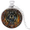 Cthulhu R'lyeh Sigil H.P. Lovecraft Anhänger Schmuck Glas Cabochon Halskette, Zinklegierung