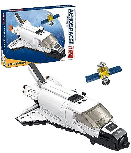 Block Builder Space Shuttle Baustein-Set (352 Teile) Bausteinserie im Weltraum für Kinder und Erwachsene