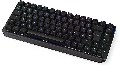 ENDORFY Thock 75% Wireless HU Black, Kailh Box Black linear switches, Wireless Keyboard 2.4 GHz and Bluetooth, 75% Size Mechanical Keyboard, Hungarian Layout | EY5E008