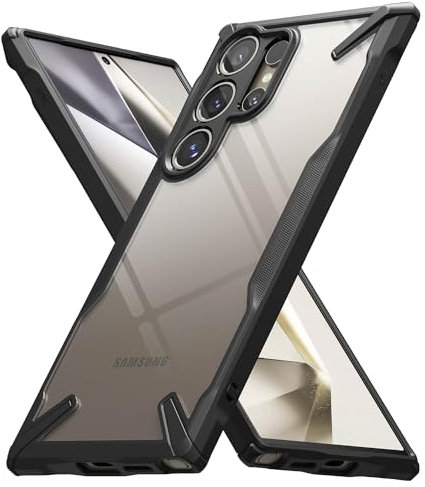 Ringke Fusion-X Compatible with Samsung Galaxy S24 Ultra Case, [Heavy Duty Protection] Rugged Shockproof Anti-Scratch Advanced Protective Bumper Phone Cover - Black