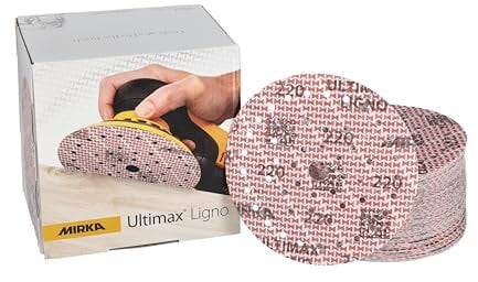 Mirka Ultimax Ligno Ø 150mm Schleifscheiben Klett Multifit/Korn 220/100 Stück/Multi-Lochung/zum Schleifen von Holzoberflächen