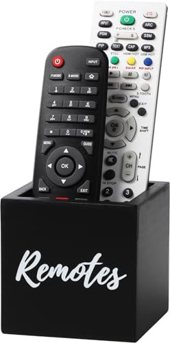 COOLEX Wood Remote Holder, 3.5x3.5x3.5 - Black