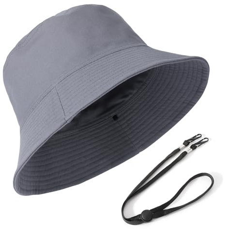 TAGVO XXL Fischerhut für Damen Herren, UPF50+ Reversibel Bucket Hats für Großen Kopf, Beidseitigen UV-Schutz Baumwolle Sonnenhut mit Breiter Krempe