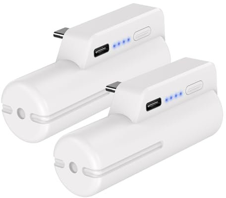FLSTOR Battery for Meta/Oculus Quest 2, 5000mAh Portable Backup Battery for Oculus Quest 2 Elite Strap, Lightweight Faster Charging Extended 3 Hrs Palytime for VR Quest 2 And Typc-C Devices, 2 Packs